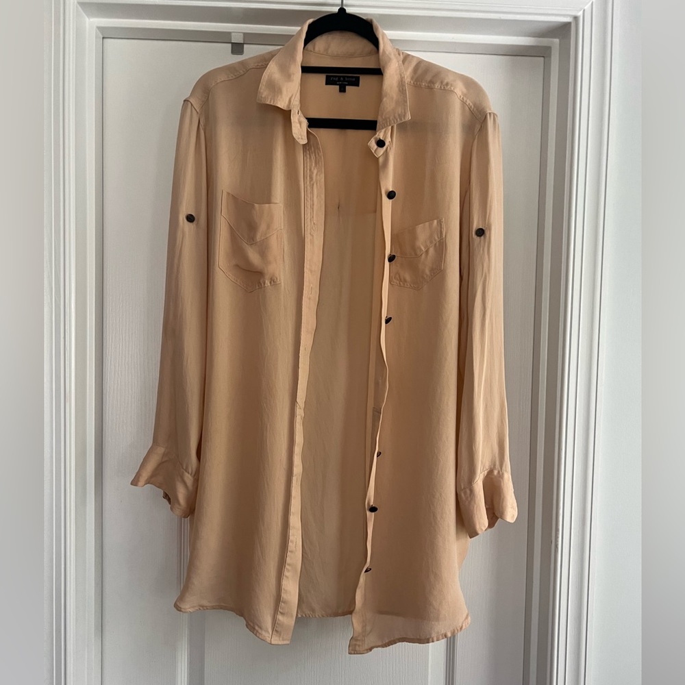 Rag & Bone Sheer Button Up Tunic